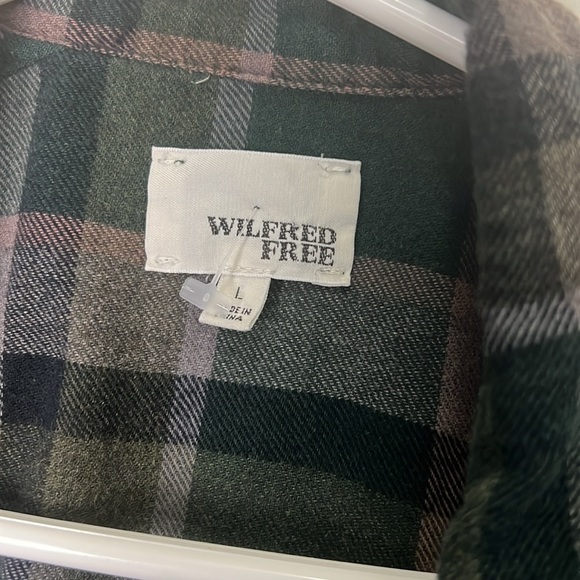 Aritzia Wilfred Flannel Plaid Shirt Dress Size Large - Picture 3 of 13